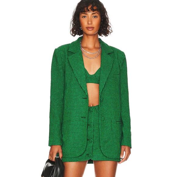 Lovers + Friends Avery Bralette in Green and Black NWOT Size Small - Picture 3 of 3